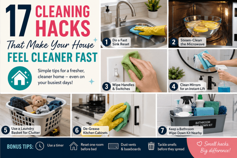 17 Cleaning Hacks That Make Your House Feel Cleaner Fast