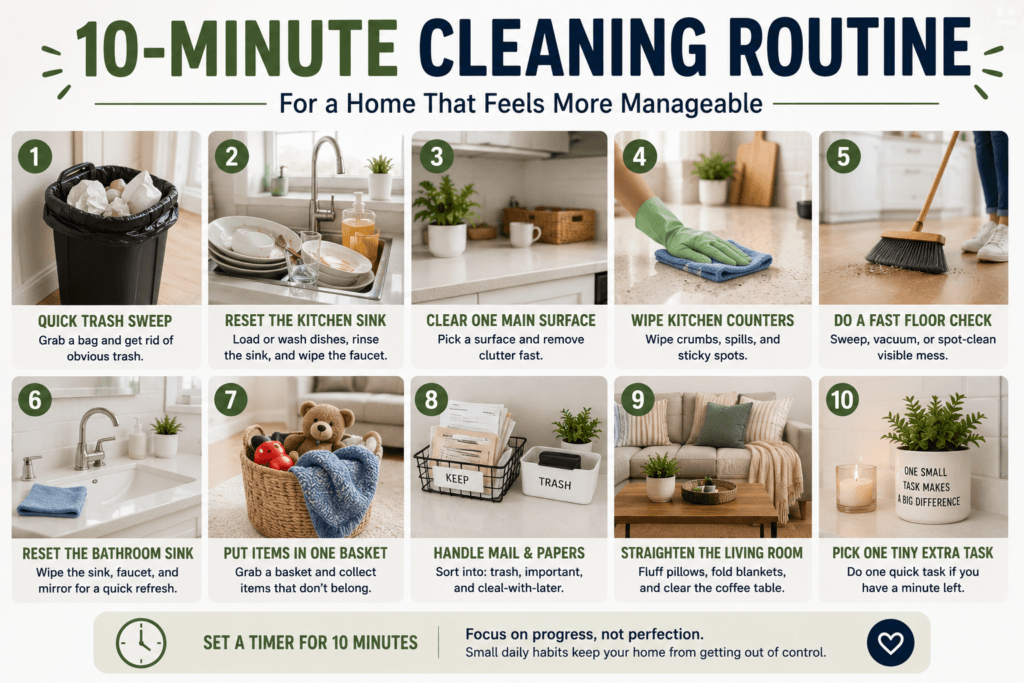 10-minute cleaning routine