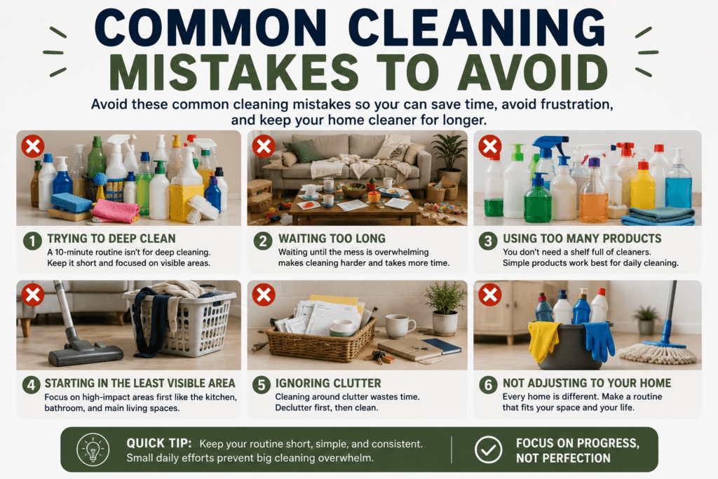 10-minute cleaning routine