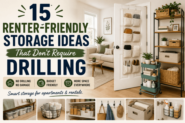 15 Renter-Friendly Storage Ideas That Don’t Require Drilling