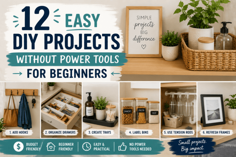 12 Easy DIY Projects Without Power Tools for Beginners