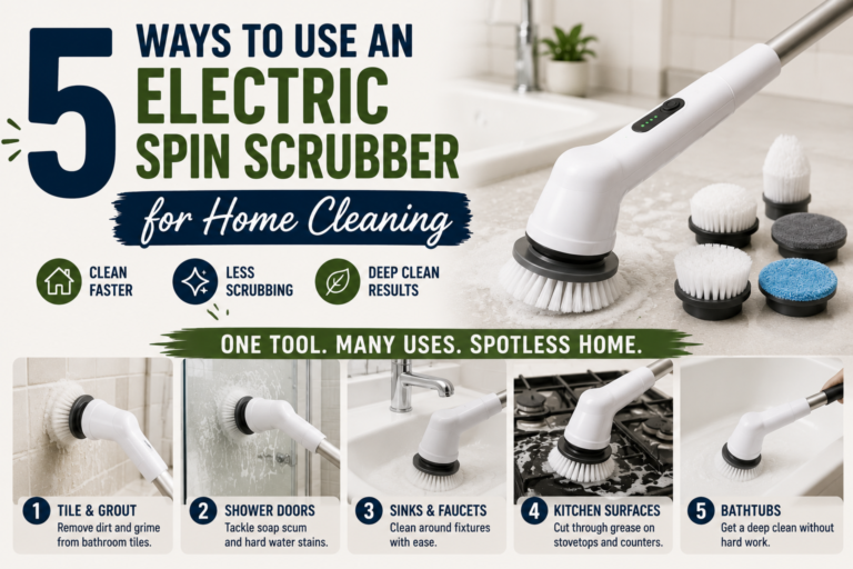 5 Ways to Use an Electric Spin Scrubber for Home Cleaning