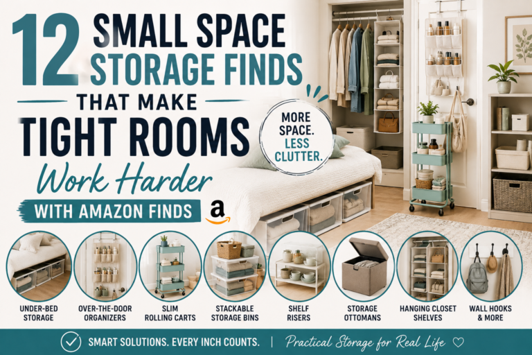 12 Small Space Storage Finds That Make Tight Rooms Work Harder — With Amazon Finds