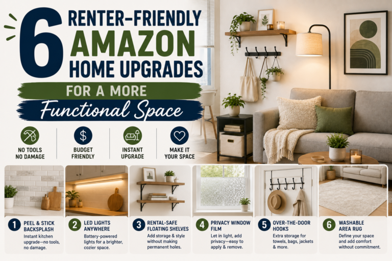 6 Renter-Friendly Amazon Home Upgrades for a More Functional Space