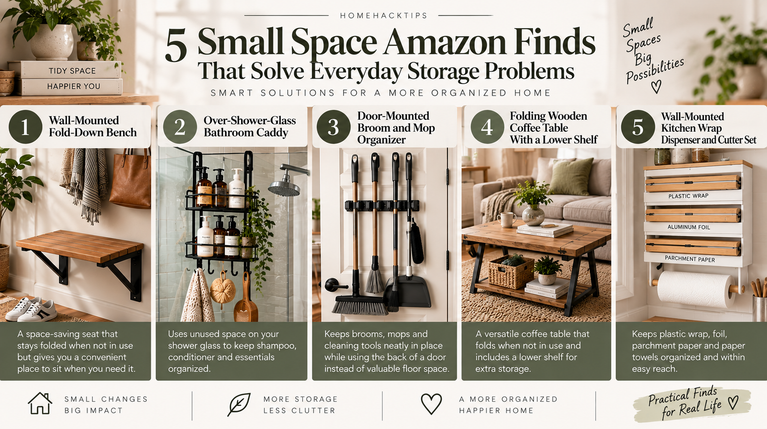 5 Small Space Amazon Finds That Solve Everyday Storage Problems