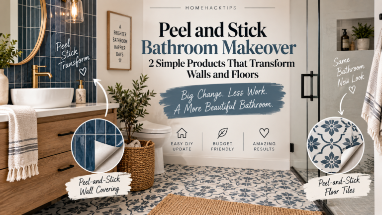 Peel and Stick Bathroom Makeover: 2 Simple Products That Transform Walls and Floors